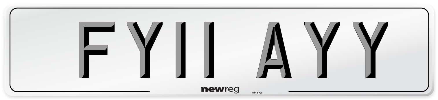 FY11 AYY Number Plate from New Reg